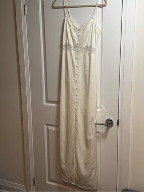 Nasty Gal white maxi dress size 6 BNWT